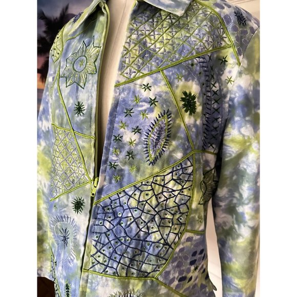 NWT Vintage Anage zip up jacket with embroidered detail Medium - Picture 3 of 5